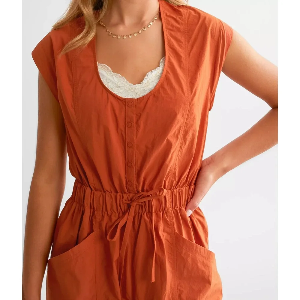 FP Movement‎ Fly by Night Jumpsuit Red Earth Jumpsuit & Rompers One Piece SMALL